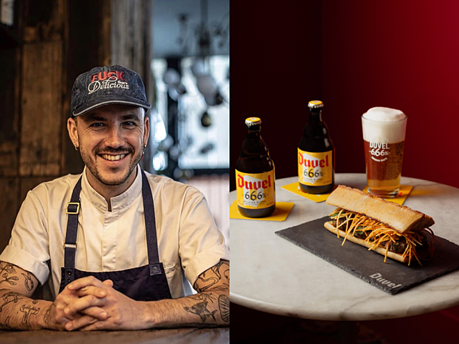 BAPTISTE TRUDEL X DUVEL 6,66% : KEFTA BAGUETTE ET POMME PAILLASSON