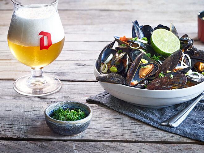 Moules exotiques à la Duvel Tripel Hop Citra